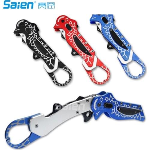 Fish Lip Grip Grabber Aluminum Fishing Gripper Pliers Clip Grabber Fishing Holder Controller Tools for Outdoor Fishing