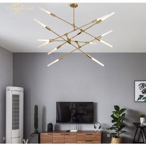 Nordic LED Chandeliers Lighting Modern Gold Iron Glass Pendant Hanging Lamps Home Decoration Bedroom Living Room Lights Lustre