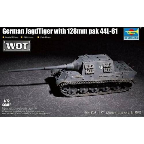 Trumpeter 07165 1/72 German Jagdtiger Tank with 128mm pak 44L-61 Barrel Model TH15531-SMT6