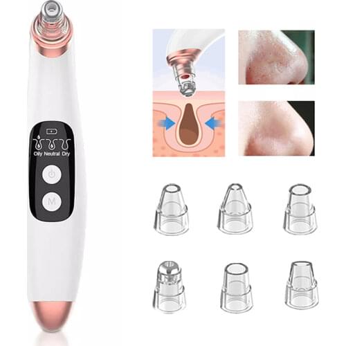 Blackhead Remover for Face Cleansing Deep Nose Cleaner T Zone Pore Acne Pimple Vacuum Suction Facial Diamond Beauty Clean Skin