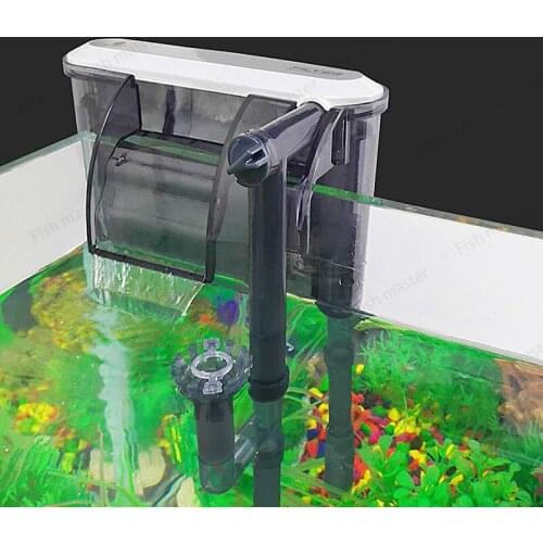 Waterfall Hang On External Oxygen Pump Water Filter For Aquarium Fish Tank ultra-thin external wall waterfall filter mute