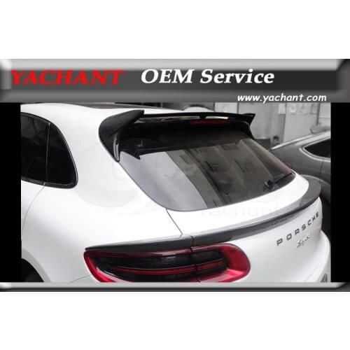 Car-Styling Carbon Fiber Rear Spoiler 3 Pcs Fit For 2014-2016 Macan Rear Spoiler Wing