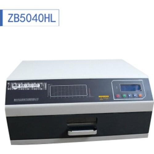 ZB5040HL Digital Display Reflow Welding Machine Infrared Heating Intelligent Reflow Soldering Machine 110V/220V 3600W 500*400MM