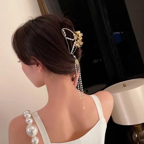 New Women Elegant Vintage Flower Butterfly Tassel Metal Hair Claws Hairstyle Make Headband Hair Clips Fashion Hair Accessories