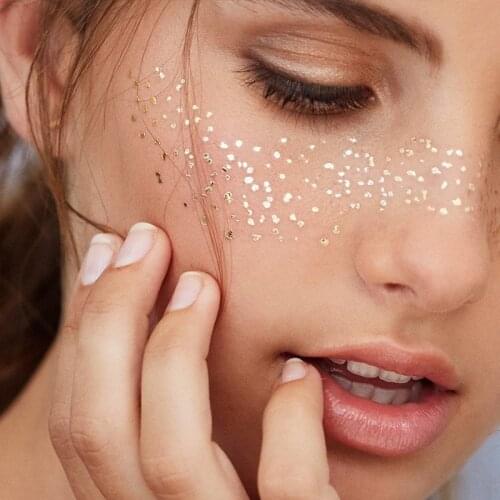 Golden Freckles Face Stickers Fashion Masquerade Cosmetics Waterproof Party Face Tattoo Art Stickers Spots Diamond Stickers
