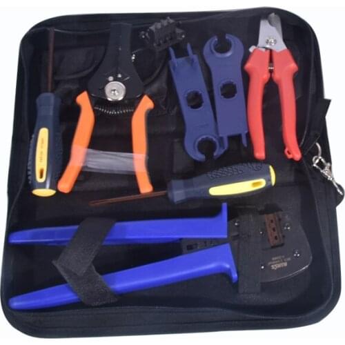 1Set A-2546B Combination Cutting Crimping Stripping Pliers For Solar PV Tool Kits With Test Wire