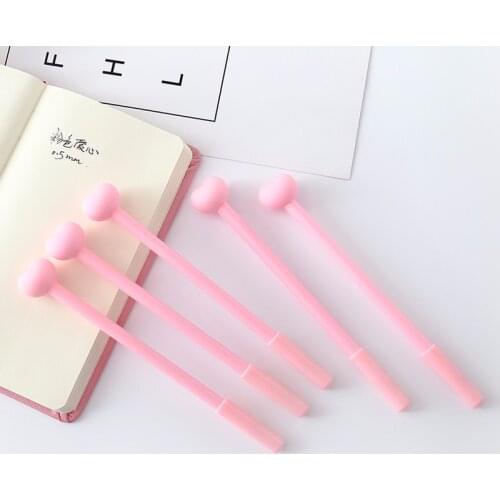 1 Pcs Kawaii Cute Girls Creative Heart Pink Gel Pen Fashion School Office Supplies Students Gift Awards Accessories Stationery