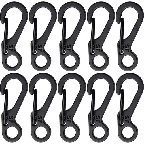 10Pcs/Lot Mini SF Spring Hanging Buckle Backpack Clasps Climbing Carabiners EDC Keychain Camping Paracord Tactical Survival Gear