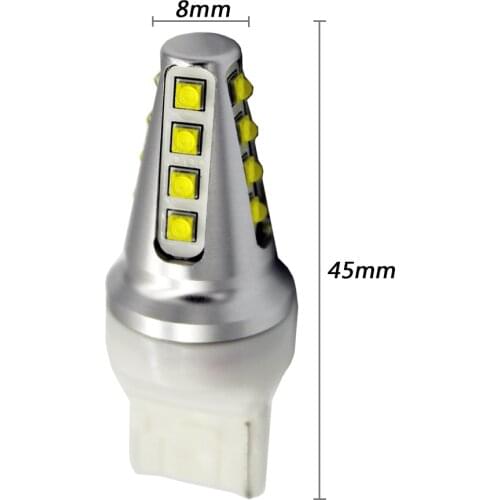 2x S25 1156 BAU15S PY21W BA15S T20 7440 CREE Chip 6000K LED Turn Signal Bulbs White Car Signal Reverse Light Tail Bulb 80W