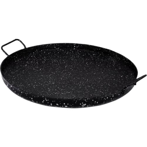 40cm Cast Iron Steak Pan BBQ Roasting Meat Roaster Round Uncoated Cooking Pot Pizza Pancake Griddles Flate Bottom