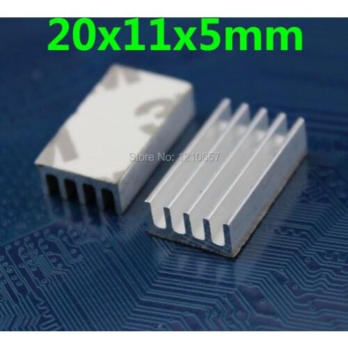 8pcs LOT Heat Sink 20x11x5mm IC Heat Sink Aluminum 20*11*5mm Cooling Fin