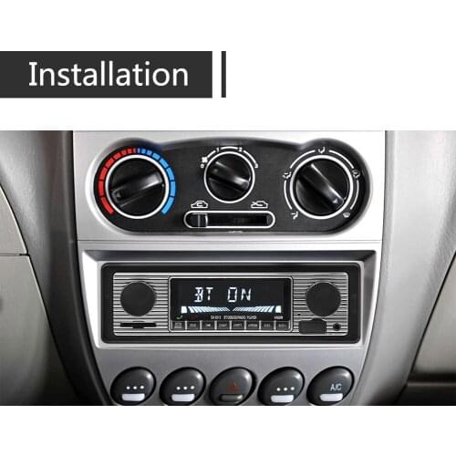 Car Radio 1 DIN Stereo FM Bluetooth MP3 Audio Player Cellphone Handfree Digital USB/SD With In Dash Aux Input
