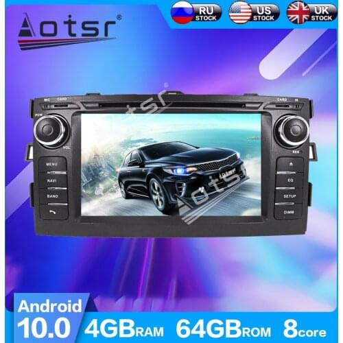 For Toyota Auris 2006 - 2012 Android 10.0 PX6 4+64GB Car DVD GPS Navigation BT CARPLAY Car Radio Player Multimedia Player