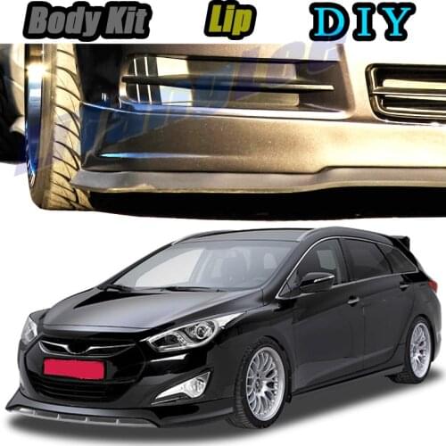 Car Bumper Lip Front Spoiler Skirt Deflector For Hyundai i40 2011~2019 Tune Car Modified Body Kit VIP Hella Flush Lips