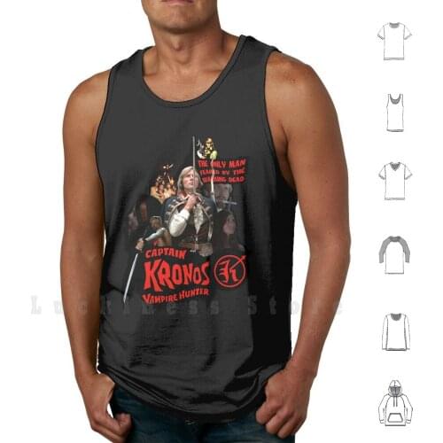 Captain Kronos : Vampire Hunter tank tops vest 100% Cotton Caroline Munroe Hammer Horror Horst Janson Kronos Vampire