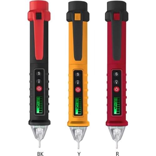 Digital Voltage Detector 12-1000V AC/DC Non-Contact Electric Test Pencil VC1010 19QB