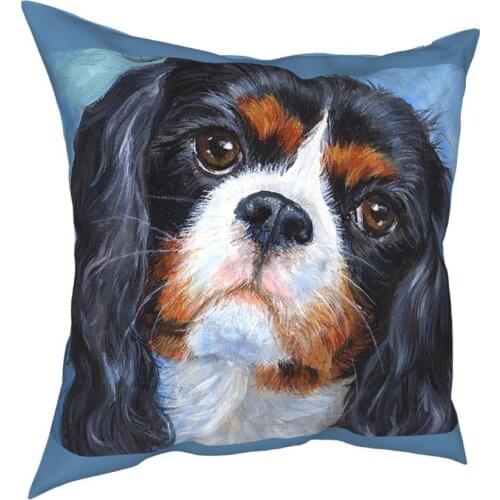 Cavalier King Charles Spaniel Throw Pillow Cover Cushions for Sofa Dog Pet Customized Cushion Covers