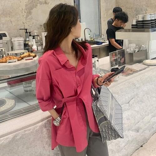Cheap wholesale 2021 spring summer autumn new fashion casual ladies work women Blouse woman overshirt female OL Vy1515