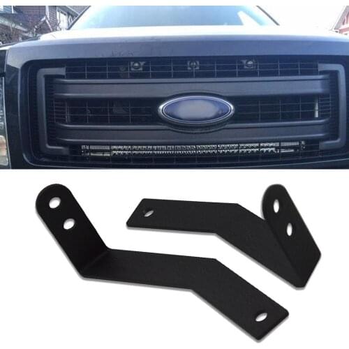30 inches Single Row LED Light Bar Front Lower Hidden Bumper Grille Insert Mounting Bracket Fits 2009-2014 Ford F-150 Pickup