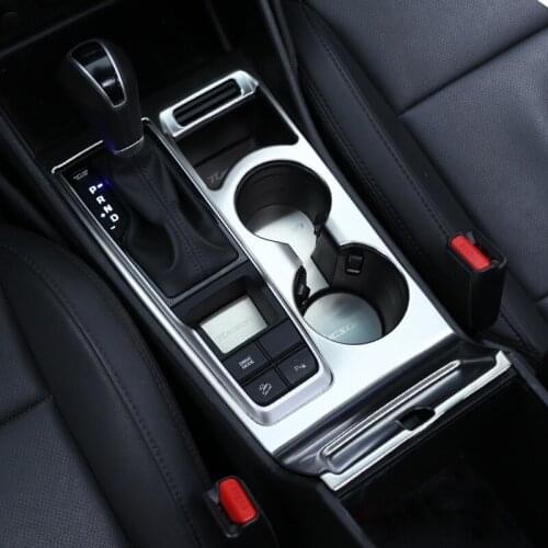 For Hyundai Tucson 2015 2016 2017 2018 High-quality stainless steel Shift lever and cup holder decorative frame Car-styling