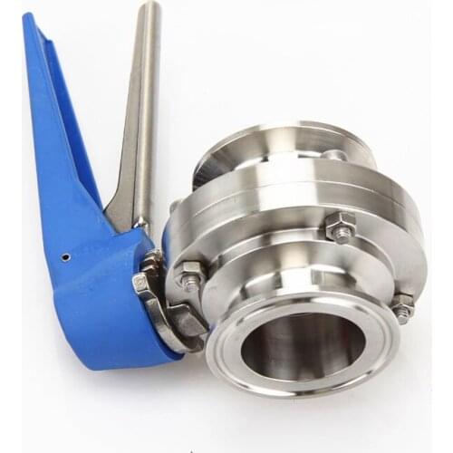 1" /1-1/2" /2" Stainless Steel SS304 Sanitary 1"/1.5"/2 Tri Clamp Butterfly Valve Squeeze Trigger Homebrew Dairy