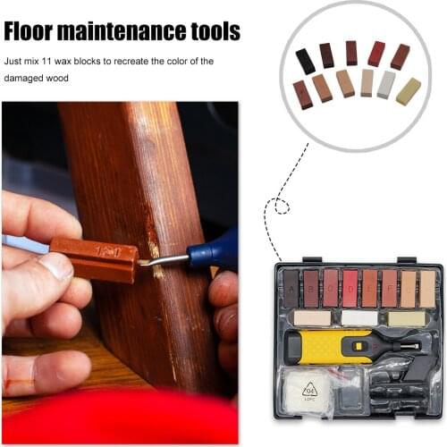 Laminate Floor Repair Kit Laminate Repairing Kit Wax System Floor Worktop Sturdy Casing Chips Scratches Mending Tool Set
