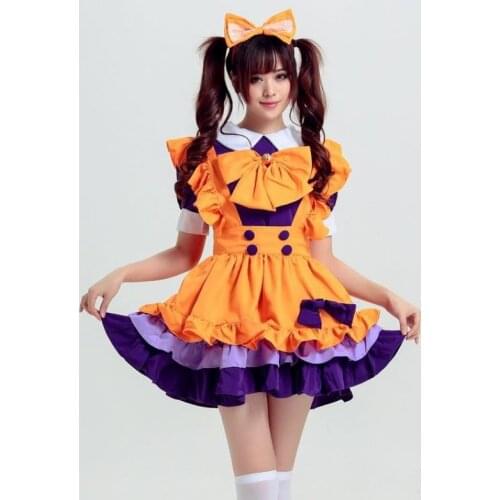Alice in Wonderland Costume Lolita Maid Christmas Halloween Cosplay Costume Princess Dress Lace Doll Skirt Maid Costume Cafe
