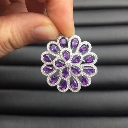 Photographed in nature Natural ametrine pendant with 925 silver ladies best gift free shipping