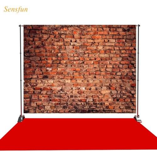 LEVOO photographic background Red brick wall vintage mottled classic photo studio photocall printed shoot prop decor fabric