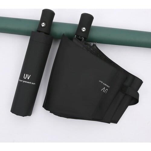 Fashion three-folding umbrella rain ladies gifts mens mini pocket parasols girls UV protection waterproof portable travel umbre