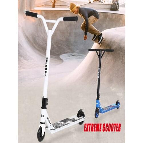 New Aviation Aluminum Alloy Two Rounds Professional Extreme Sports Scooter Freestyle Street Surfing Kick Scooter Stunt Scooter