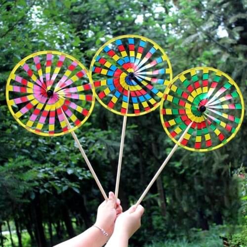 Retro Colorful Wind Spinners Lawn Pinwheels Windmill Garden Yard Patio Lawn Decoration Indoor Outdoor Baby Kids Toys