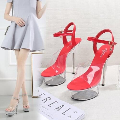 STAN SHARK 2020 Woman Summer Sandals Women Platform Sandals High Heel Transparent Stripper Heels Wedding Shoes Party Sandals