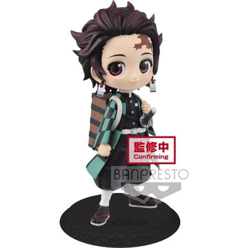 In Stock Original Demon Slayer: Kimetsu no Yaiba Q posket Kamado Tanjirou Figure PVC Action Model Figurals