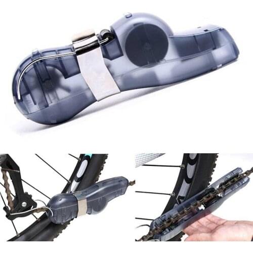 Cycling Bicycle MTB Chain Wheel Wash Cleaner Tool Cleaning Brushes Scrubber Black