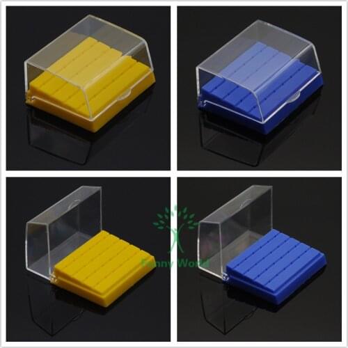 High Quality 6Pcs Dental Plastic Bur Holder Block Case 24 Holes