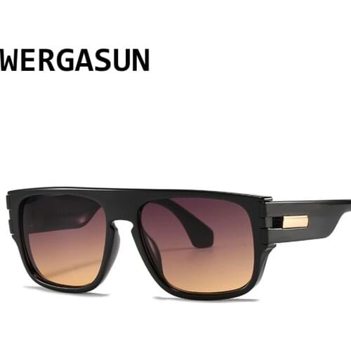 WERGASUN Brand Design Men Sunglasses Vintage Sun Glasses Women Luxury Gradient Sunglass UV400 Shades gafas de sol hombre