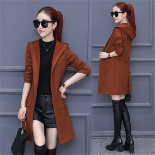 Winter thickening new long knitted cardigan slim wild female coat ladies Casual fashion