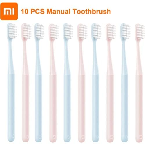Xiaomi Mijia 10PCS Toothbrush Manual Soft Superfine Round Brush Deep Cleaning Tartar Tooth Brush Original