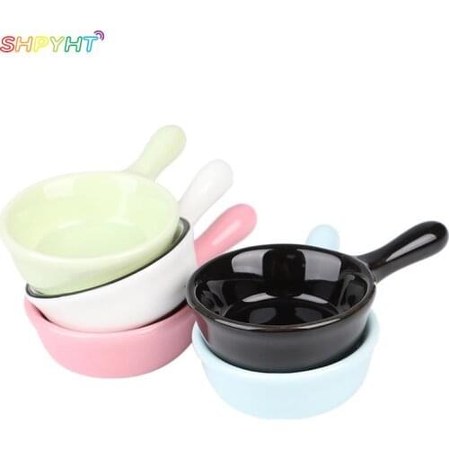 1Pc 1/6 Dollhouse Miniature Kitchen Cooking Ware Mini Ceramic Soup Pot Mini Kitchen Utensils Cookware 9.5*6*2.5cm