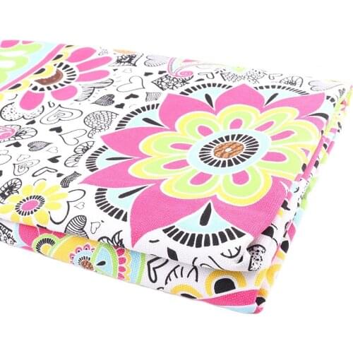 100% Cotton Fabric Printed Sewing Cloth Donut Food Heart Sun flower for Kids Patchwork Quilting Sheets Dress Handmade Material