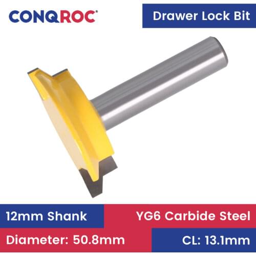 12mm Shank Reversible Drawer Front Joint Router Bit Woodworking Milling Cutter