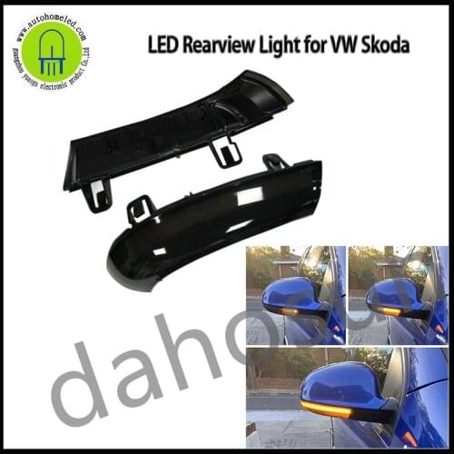2Pcs Dahosun Dynamic LED Turn Signal Light Side Mirror Indicator Replacement for VW Golf 5 Jetta EOS MK5 Passat B6
