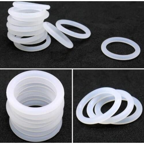 20pcs CS 3.5mm*OD 12-85mm Food Grade White Silicone O-Ring Rubber Seal Ring Heat-Resistant
