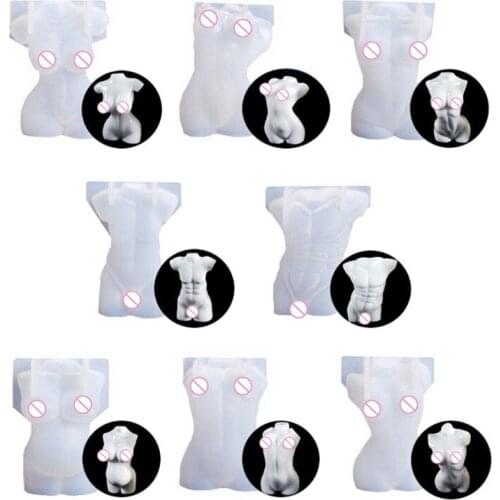 3D Body Shape Candle Epoxy Resin Mold Female Male Body Model Ornaments Silicone Mould DIY Crafts Jewelry Decoration Mold T21F