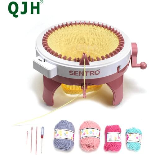 48Needles Round Loom Weaving Machine with Row Counter Smart Sweater Socks Knitting Machine Double Knit Loom Kit for Adults Kids