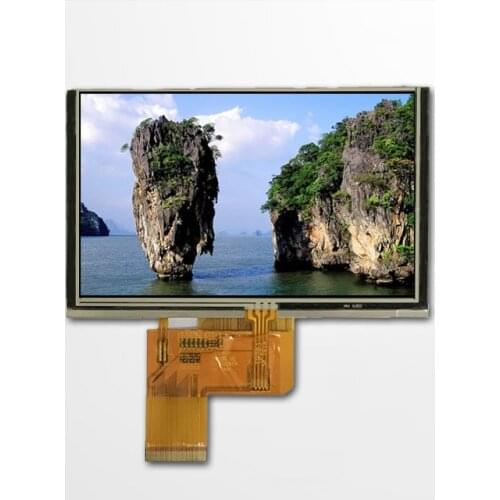5.0 inch 800*480, ST7262, LVDS/RGB interface, full viewing angle wide operating temperature IPS LCD with resistive touch panel
