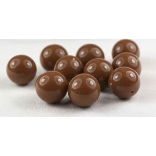 6.8.10.12.14mm Pick Size Coffee Acrylic Gumball Spacer Ball DIY Loose Plastic Beads Round Wholesale Jewelry Accessories YK-18