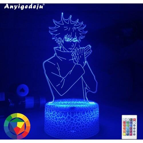 Anime Lamp Megumi Fushiguro Light Jujutsu Kaisen Led Night Light for Birthday Gift Jujutsu Kaisen Megumi Fushiguro Lamp