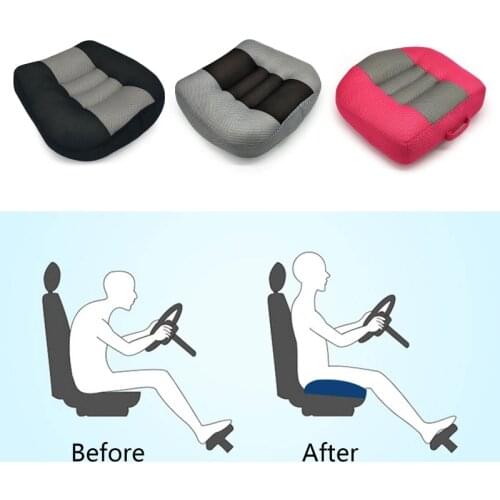 Car Booster Seat Cushion Thickened Non-slip Heightening Height Boost Mat Breathable Mesh Lift Seat Pad Automotive Interior
